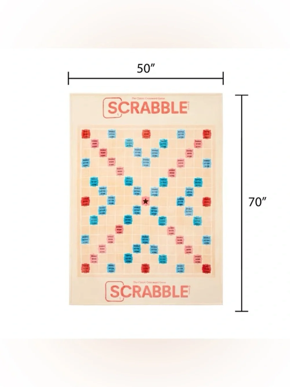 Scrabble Licensed Classic Boxed Board Game Silk Touch Throw, 50